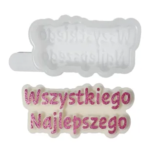 Forma silikonowa napis - Wszystkiego Najlepszego
