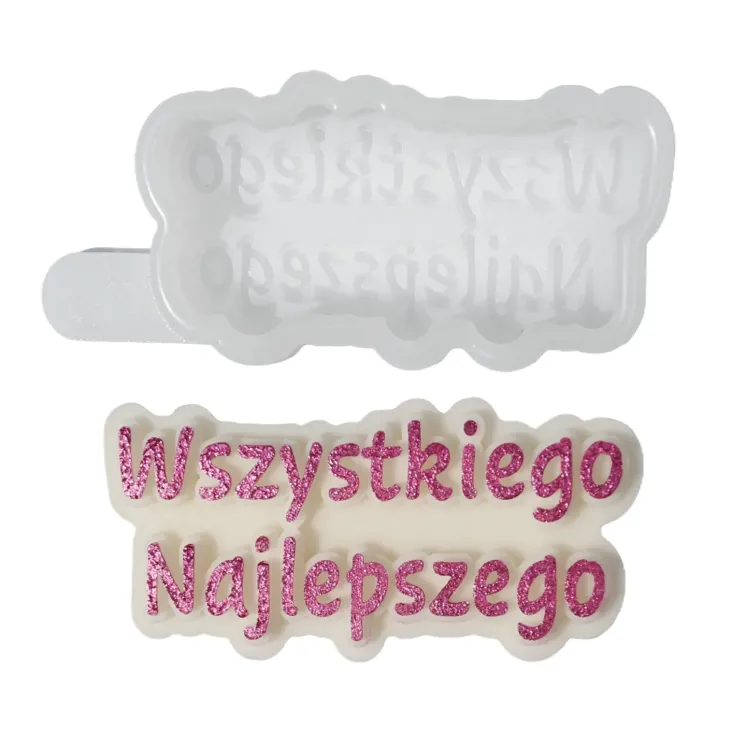 Forma silikonowa napis - Wszystkiego Najlepszego