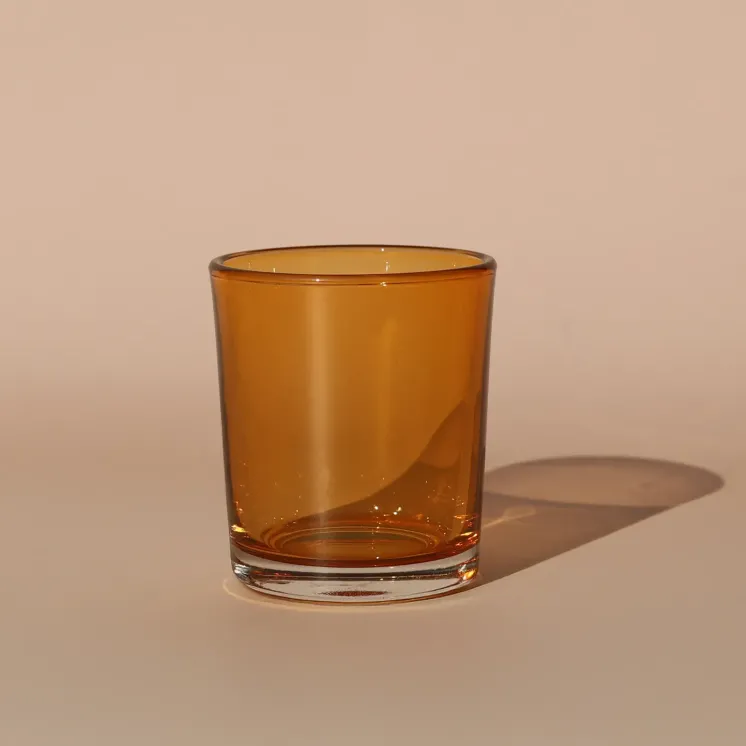 Szklany pojemnik do zalewu świec - CLASSIC 90 ml - Amber