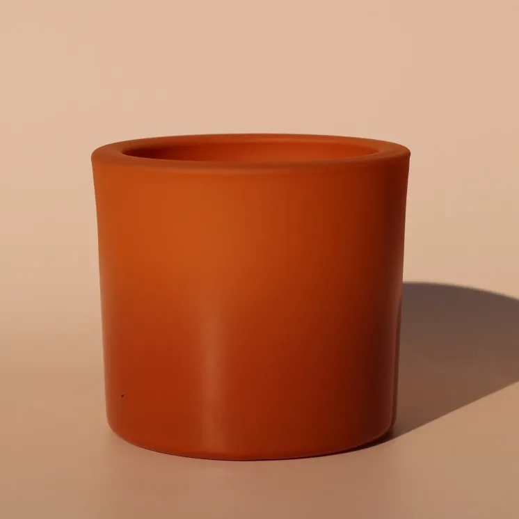 Pojemnik szklany pomarańczowy ombre z logo - 250 ml