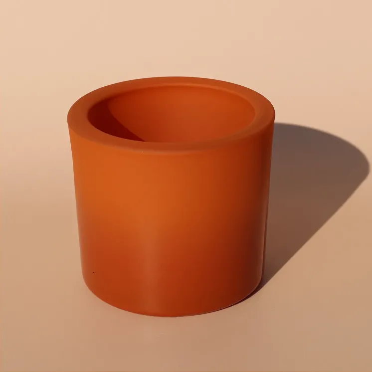 Pojemnik szklany pomarańczowy ombre z logo - 250 ml