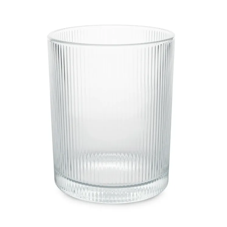 Pojemnik szklany do świec 400 ml - Ryflowany
