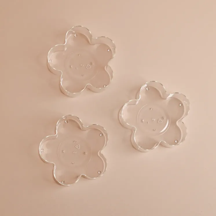 Pojemnik Tealight PC na świece przezroczysty - Kwiatek