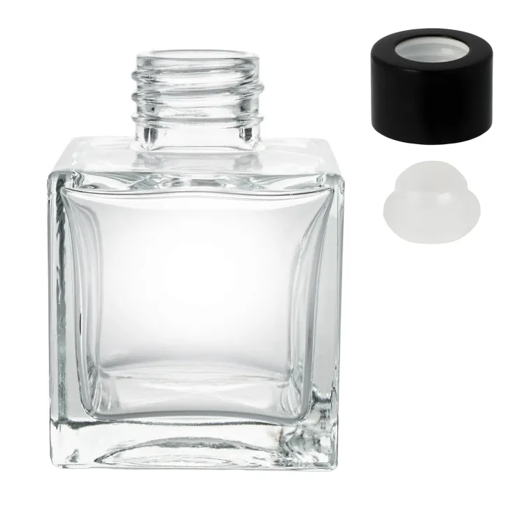 Butelka szklana pojemnik do dyfuzorów 100 ml - Kwadrat