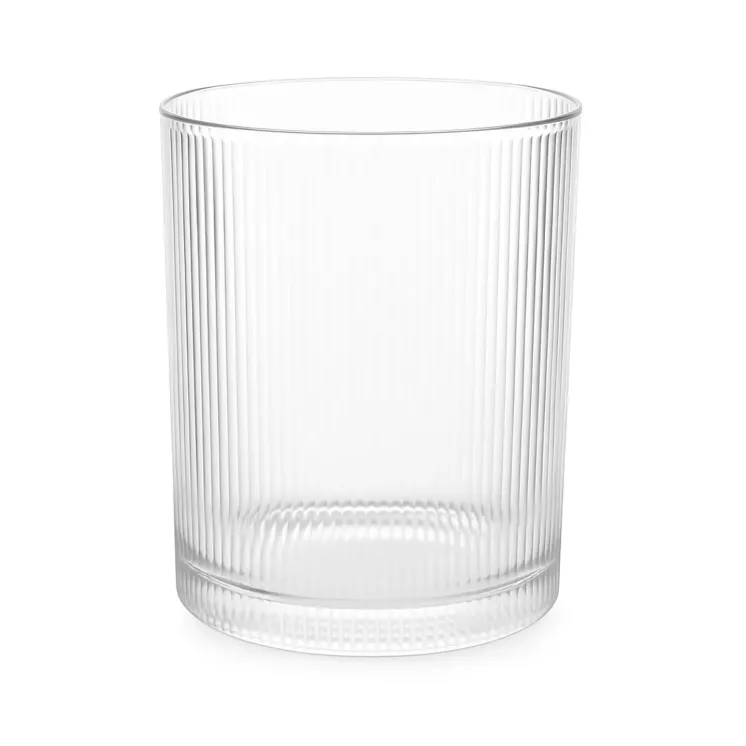 Pojemnik szklany do świec 400 ml - Ryflowany