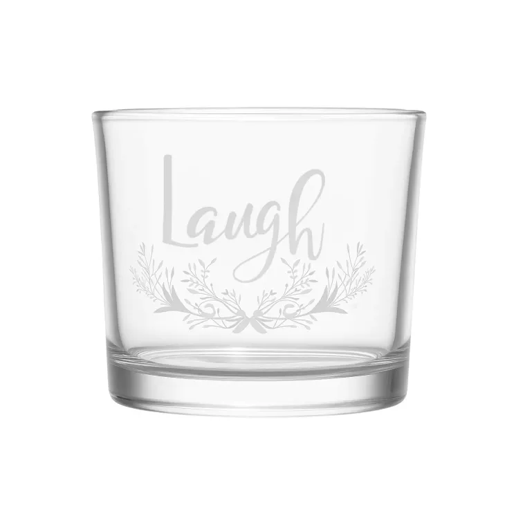 Pojemnik szklany do zalewu świec cylinder 250 ml z napisem