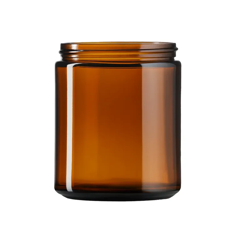 Słoik szklany pojemnik do świec 250 ml brązowy 70/R3