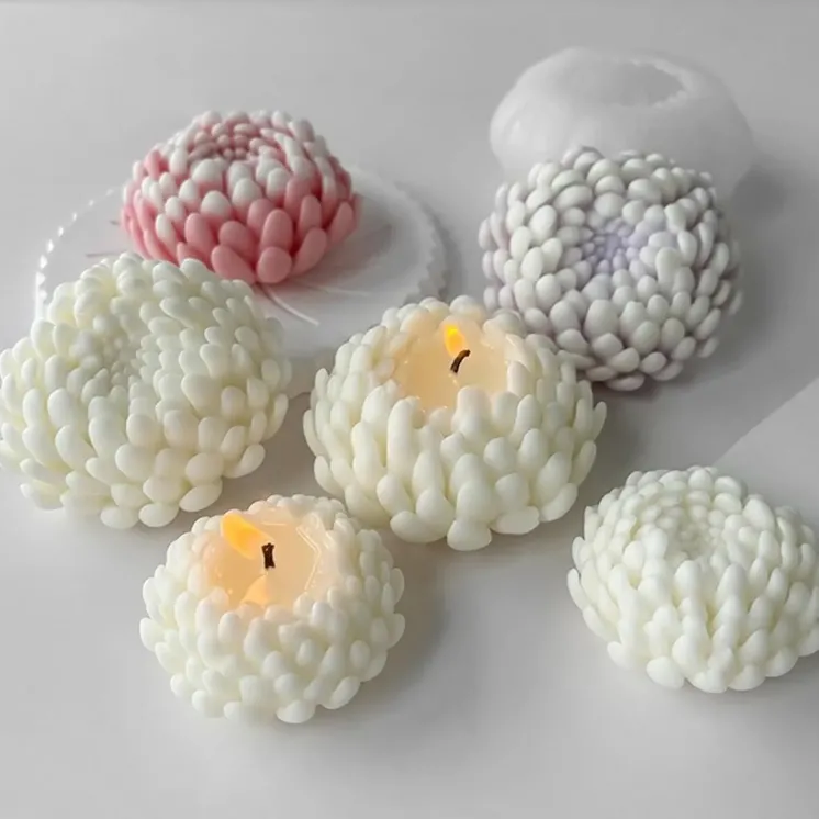 Forma silikonowa do świec – Kwiat Chryzantema | EasyCandle