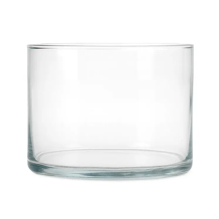 Cylinder 8 cm niski szklany 535 ml do zalewu świec