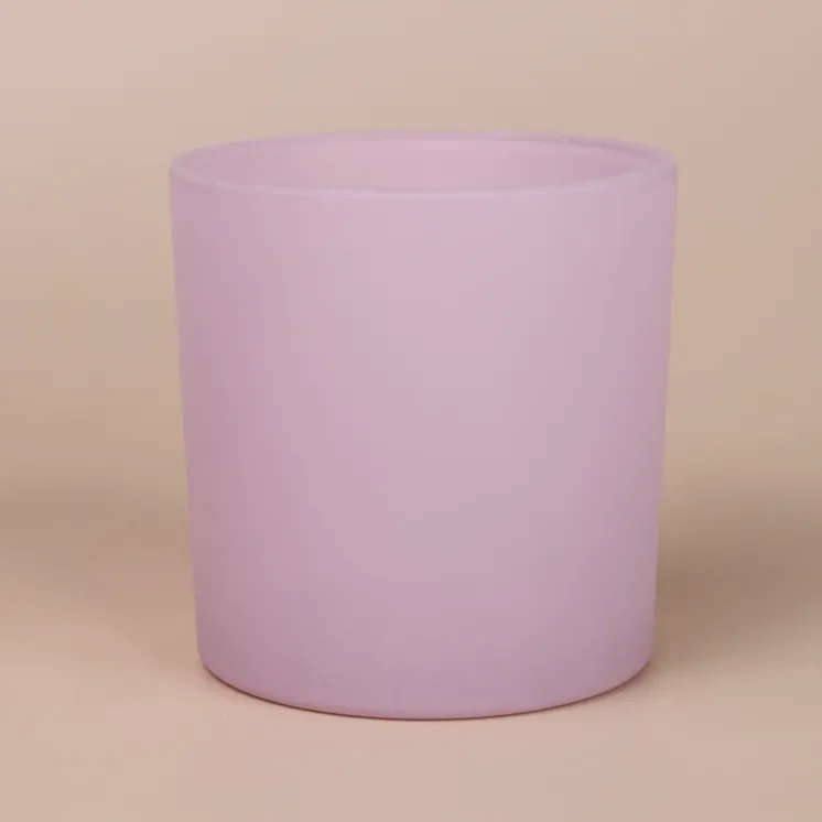 Duży pojemnik szklany do zalewu świec cylinder matowy