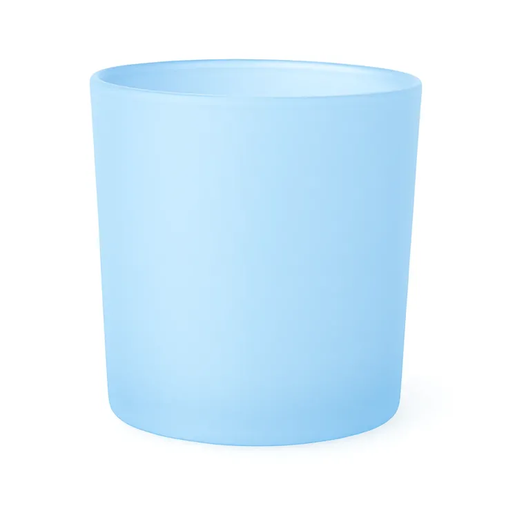 Duży pojemnik szklany do zalewu świec cylinder matowy
