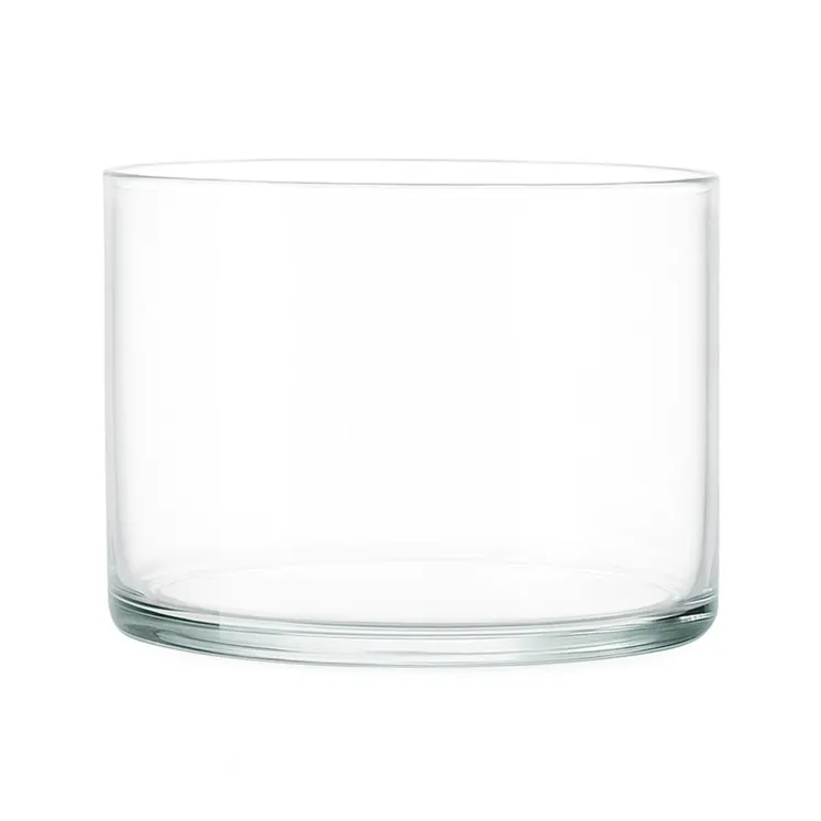 Cylinder 8 cm niski szklany 500 ml do zalewu świec