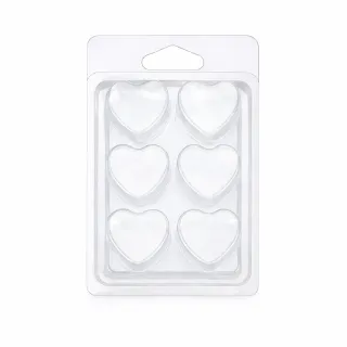 Clamshell 6 kostek do wosków zapachowych wax melts - serca