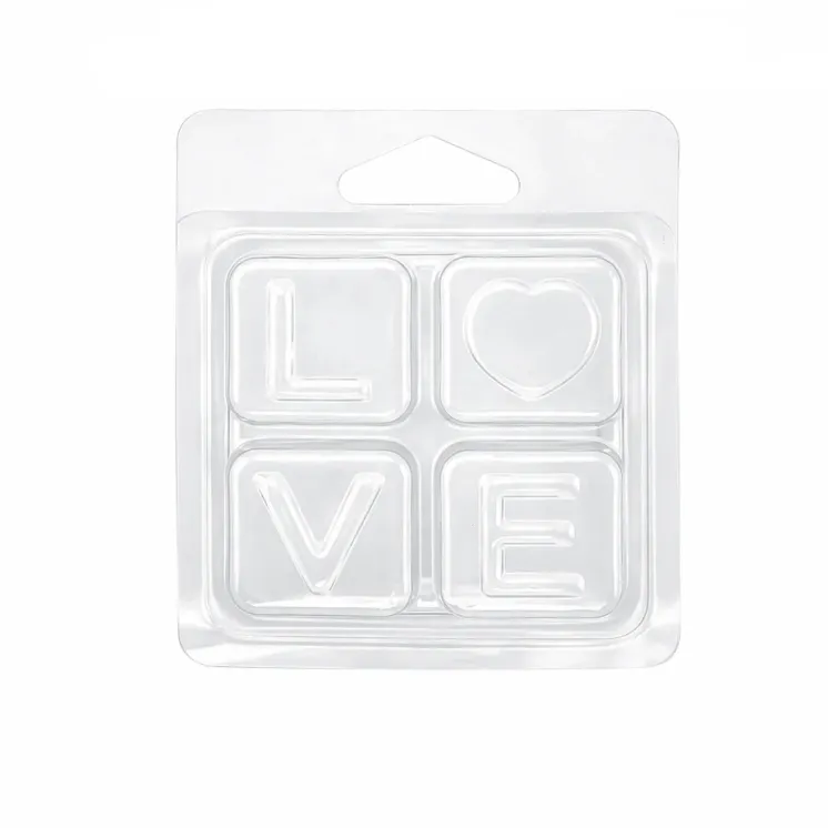 Clamshell 4 kostki do wosków zapachowych wax melts - LOVE