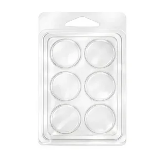 Clamshell 6 okrągłe PET do wosków zapachowych| Opakowanie wax melts