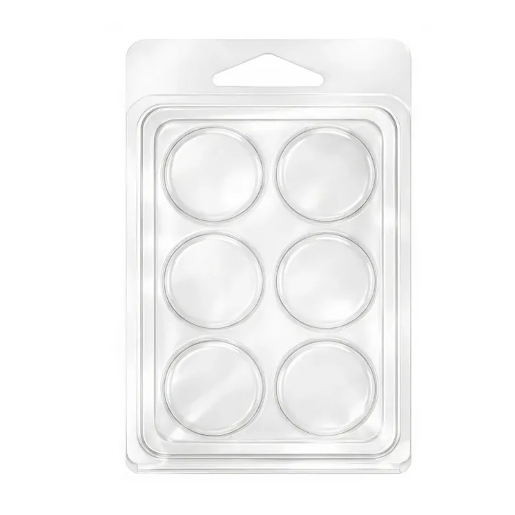 Clamshell 6 okrągłe PET do wosków zapachowych| Opakowanie wax melts