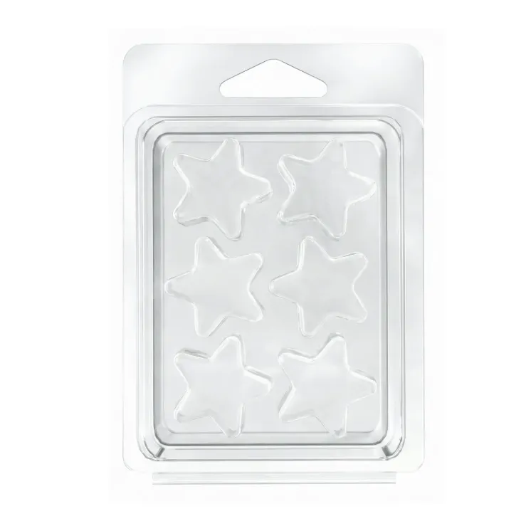 Clamshell 6 gwiazdki PET do wosków zapachowych | Opakowanie wax melts