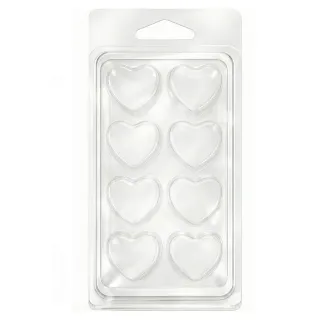 Clamshell 8 kostek do wosków zapachowych wax melts - serca