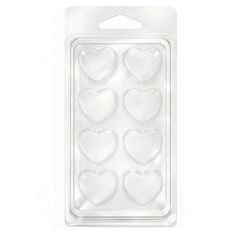 Clamshell 8 kostek do wosków zapachowych wax melts - serca