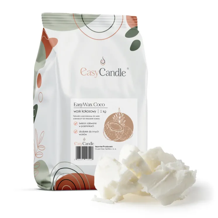 Wosk kokosowy EasyWax Coco - świece zalewane, dodatek do innych wosków