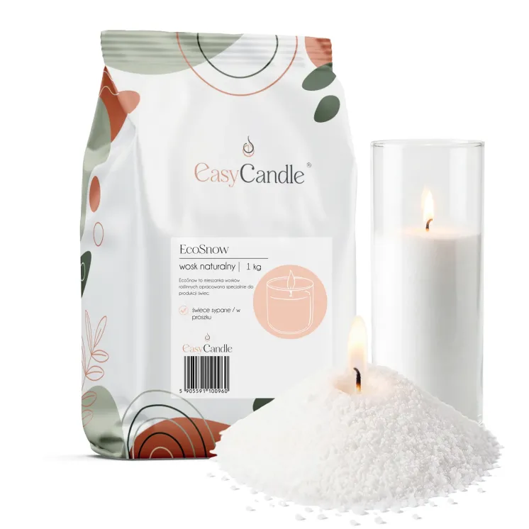 Wosk roślinny do świec sypanych perłowych - EcoSnow