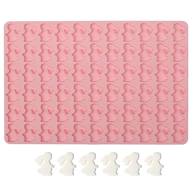 Forma silikonowa mata do wosków zapachowych - Króliczki