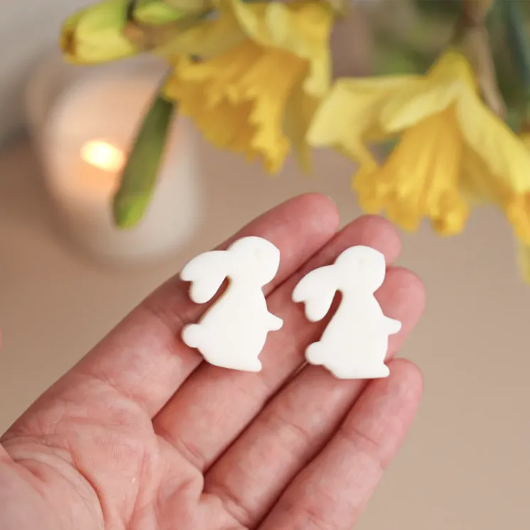 Forma silikonowa mata do wosków zapachowych - Króliczki