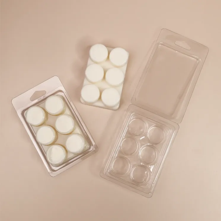 Clamshell 6 okrągłe PET do wosków zapachowych| Opakowanie wax melts