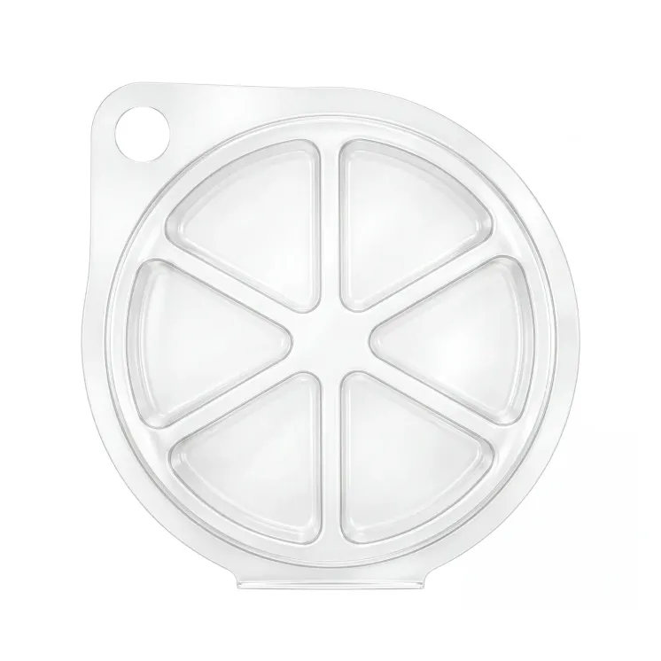 Clamshell 6 trójkątów do wosków zapachowych wax melts - okrągły pizza