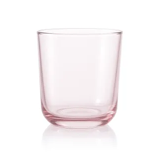 Pojemnik szklany do świec różowa poświata 270 ml