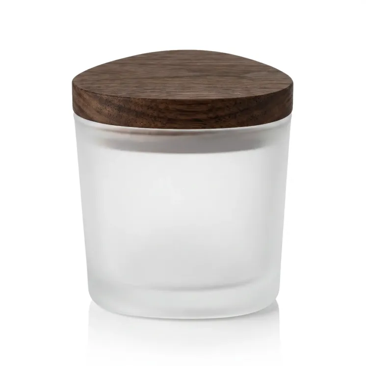 Pojemnik szklany trójkątny z pokrywką 180 ml RUSTIC