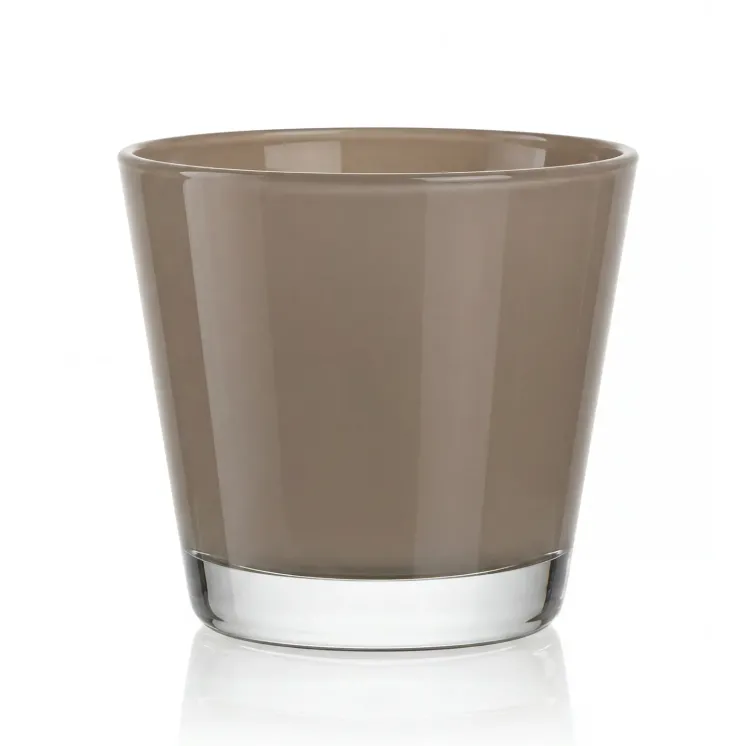 Pojemnik szklany do zalewu świec stożek Cappuccino