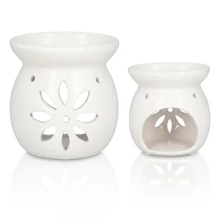 Kominek ceramiczny do wosków i olejków zapachowych - White Flower