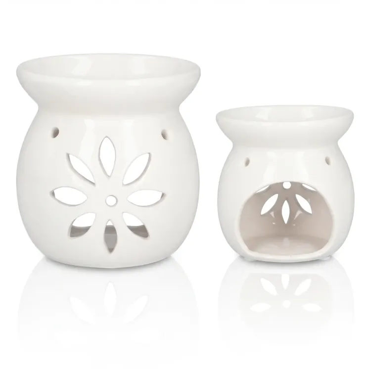 Kominek ceramiczny do wosków i olejków zapachowych - White Flower