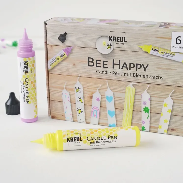 Pisaki farby do świec zestaw 6 kolorów Bee Happy