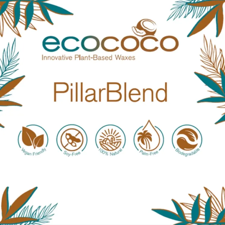Wosk kokosowy EcoCoco Pillar Blend - świece wolnostojące z form