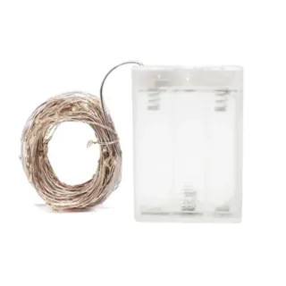 Lampki LED na druciku 5 m 3 x AA - warm white