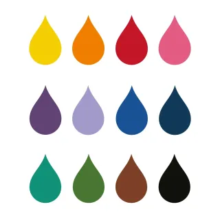 Zestaw barwników w płynie Liquid Dyes ECO/REACH - 12 x 10 ml
