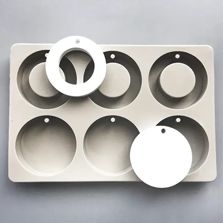 Forma silikonowa tabliczki zawieszki okrągłe - kółka
