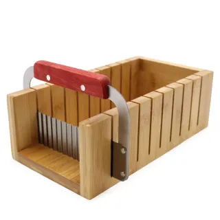 Krajalnica drewniana do mydła w bloku z dwoma nożami