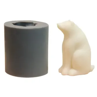 Forma silikonowa do świec sojowych wolnostojących - Duży Niedźwiedź Polarny