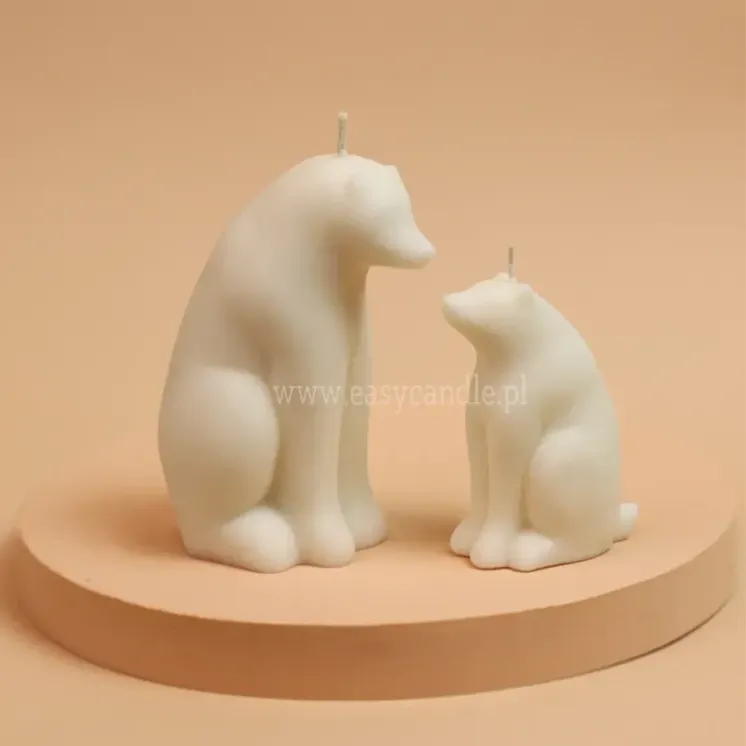 Forma silikonowa do świec sojowych wolnostojących - Duży Niedźwiedź Polarny