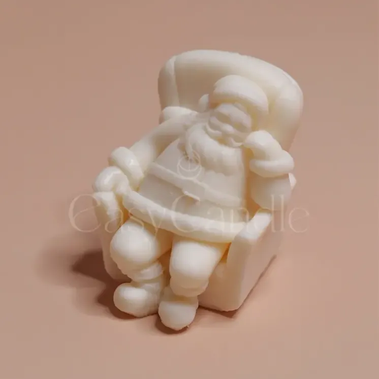 Forma silikonowa do świec - Mikołaj na fotelu