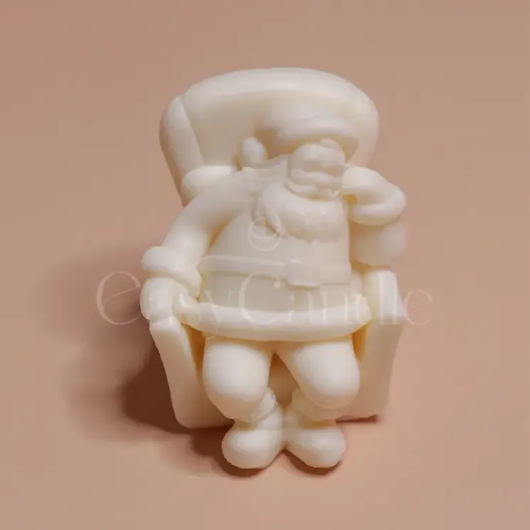 Forma silikonowa do świec - Mikołaj na fotelu