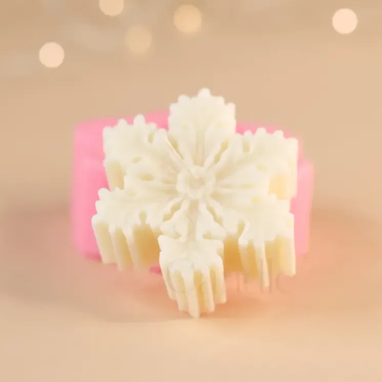 Forma silikonowa do świec i mydeł - Śnieżynka płatek śniegu