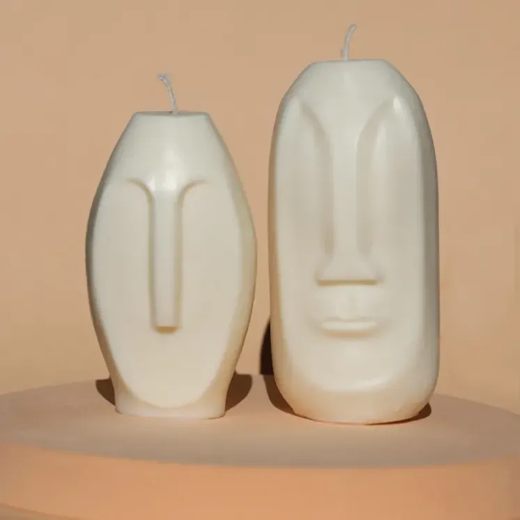 Forma silikonowa do świec sojowych twarz - Głowa Moai 2