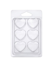 Clamshell 6 kostek do wosków zapachowych wax melts - serca