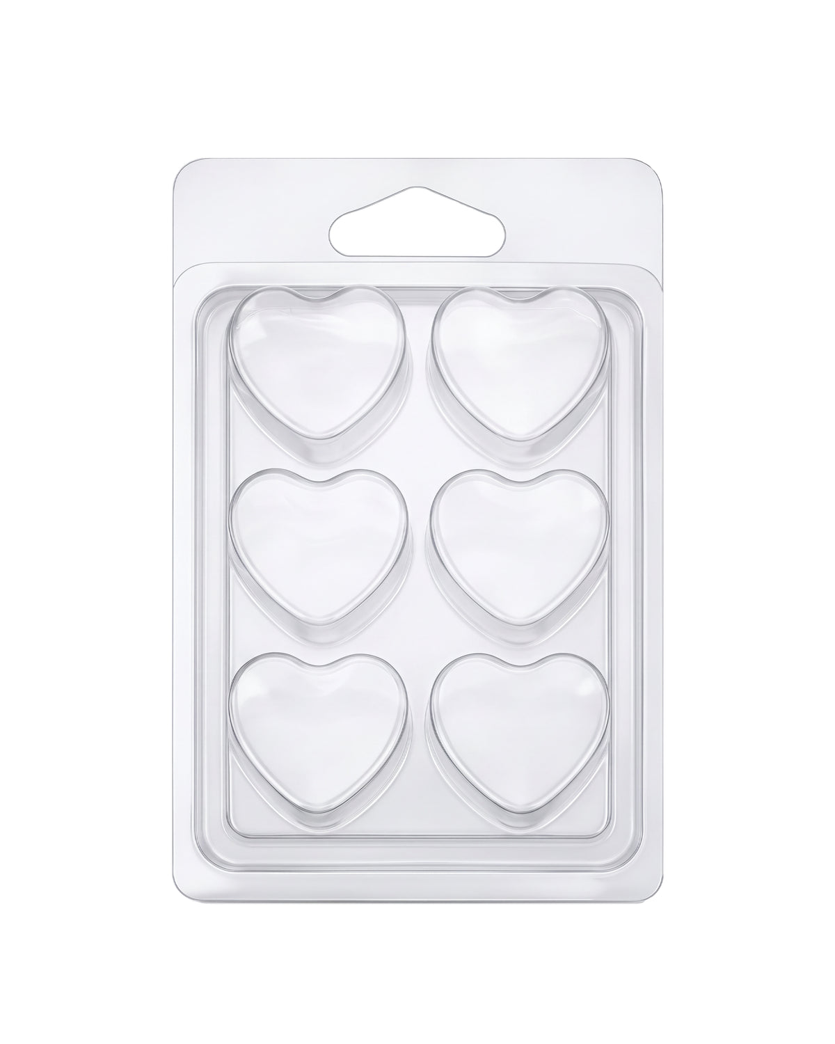 Clamshell 6 kostek do wosków zapachowych wax melts - serca