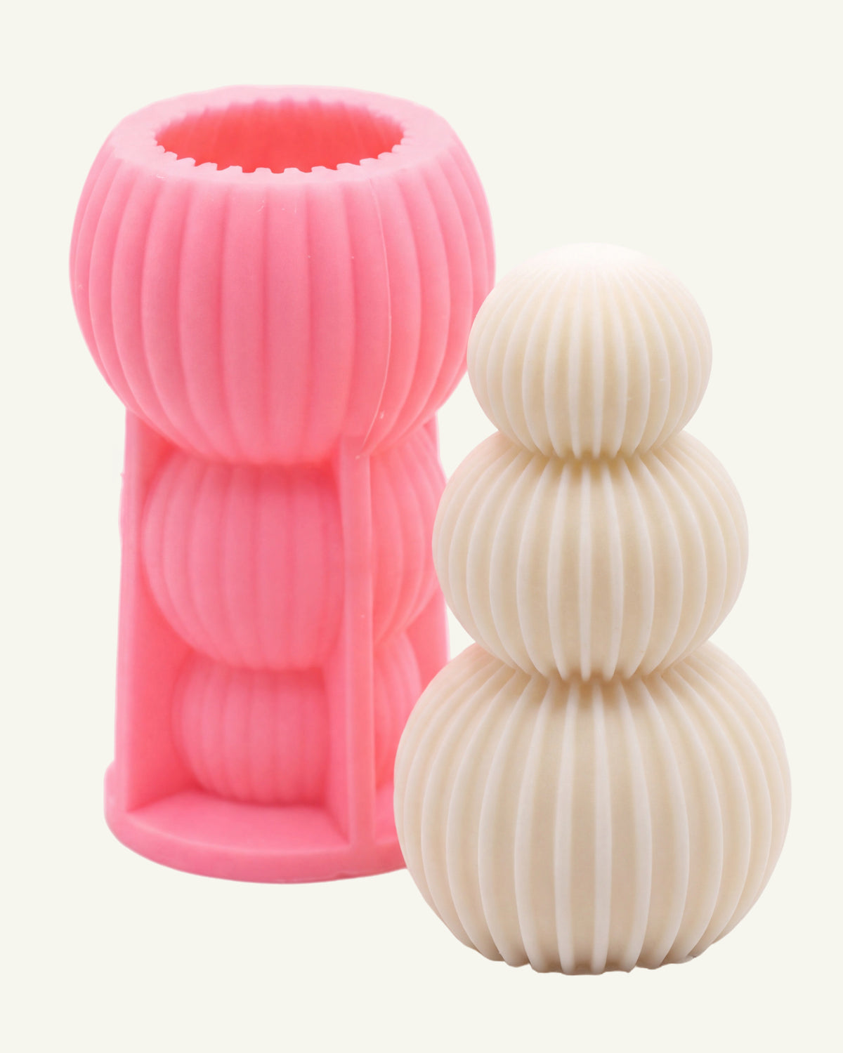 Forma silikonowa do świec Premium - Ball Ribbed