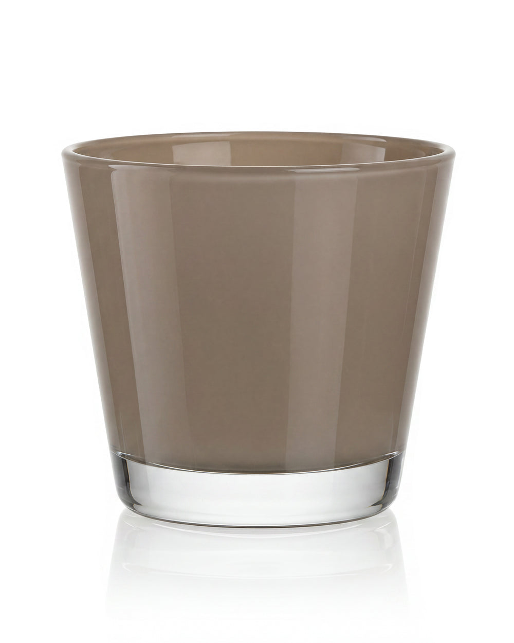 Pojemnik szklany do zalewu świec stożek Cappuccino